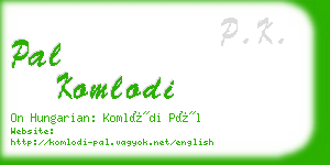 pal komlodi business card